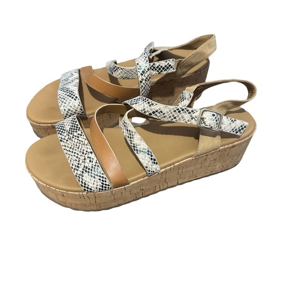 Call It Spring Tan and Brown Platform Sandals - Picture 4 of 5